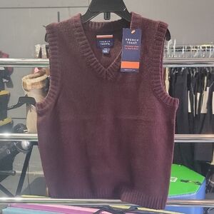 French Toast Kids Burgundy V-Neck Sweater Vest